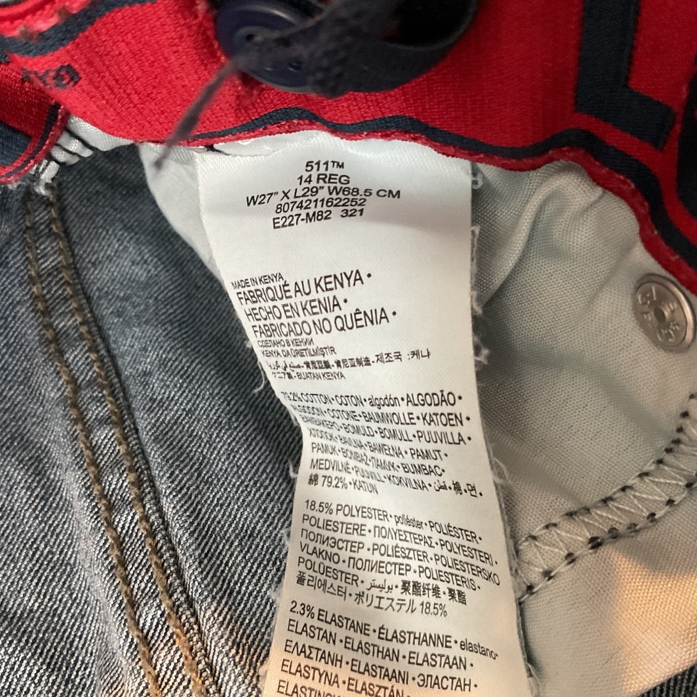 LEVI’S 511•Boys Classic Dark Blue Denim Jeans•14 - Picture 8 of 14